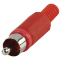 CONNETTORE RCA MASCHIO PVC ROSSO