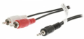 STEREO CAVO AUDIO MASCHIO DA 3.5 MM - 2X RCA MASCHIO 1,50MT NERO