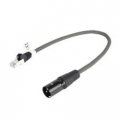 CAVO DIGITALE DMX XLR 3P (M) - RJ45 SPINA/E 0.3MT GRIGIO SCURO