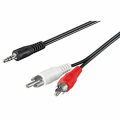 CAVO STEREO JACK 3, 5 MM A 2 X RCA MASCHIO 0,5MT