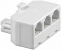 ADATTATORE T - SPINA RJ11/RJ14 (6P4C) > 3 PRESE RJ11/RJ14 (6P4C)