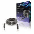 CAVO MONO-AUDIO JACK 6,35 MM MASCHIO - JACK 6,35MM MASCHIO 10MT  GRIGIO SCURO