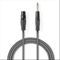 CAVO XLR FEMMINA A JACK 6,35MM MASCHIO NON BILANCIATO 1,5MT GRIGIO