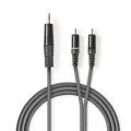 Stereo Cavo Audio Maschio da 3.5 mm - 2x RCA Maschio 3MT Grigio Scuro