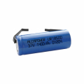 LIR18500FT Li-ion 18500 3,7V 1400mAh TERMINALI SALDARE