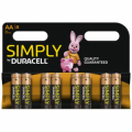 DURACELL SIMPLY BATTERIA ALCALINA STILO AA MN1500 BLISTER 8PZ