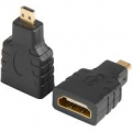 ADATTATORE SPINA MICRO HDMI (D) - PRESA HDMI (A) DORATO