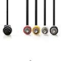 Cavo audio DIN a 5 pin - 4x RCA maschio 1MT Nero