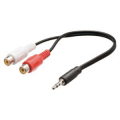 STEREO CAVO AUDIO MASCHIO DA 3.5 MM - 2X RCA FEMMINA 0.20 M NERO