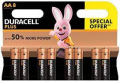 DURACELL PLUS +100% BATTERIA ALKALINA STILO AA MN1500 BLISTER 8PZ