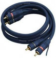 MONACOR CAVO AUDIO STEREO CON MASSA 1,5MT  RCA-RCA BLU