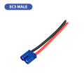 CONNETTORE EC5 2 POLI MASCHIO CABLATO CON CAVO IN SILICONEC 10AWG 10CM