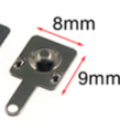 CONTATTO PER BATTERIE SINGOLO SENZA MOLLA 7X9MM CON LAMELLA 5MM FORATA