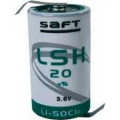 SAFT BATTERIA AL LITIO D TORCIA 3,6V 13Ah LSH 20 CON LAMELLE