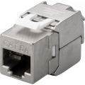 Presa Keystone 8P8C RJ45 schermata - Cat6a - FTP - Crimpaggio senza utensile