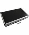 VALIGIA FLIGHT CASE 45x27,5x8cm NERA-ARGENTO