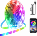 STRISCIA LED RGB 5050 USB APP BLUETOOTH 5MT