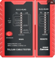 TESTER DI RETE LAN POE RJ45 RJ11 ROSSO