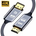 CAVO ADATTATORE TELATO DA DISPLAYPORT A HDMI 4K 2MT