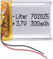 BATTERIA AI POLIMERI DI LITIO LiPo PIATTA 3,7V 300mAh 702025