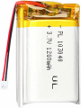 BATTERIA 3,7V 1200mAh LiPo PIATTE 103040