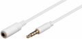 PROLUNGA AUDIO JACK 4 POLI 1,5 MT BIANCO DORATO