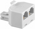 ADATTATORE T, BIANCO SPINA RJ11/RJ14 (6P4C) > 2 PRESE RJ11/RJ14 (6P4C)